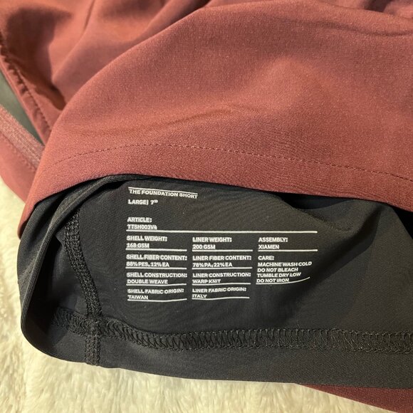 Ten Thousand Foundation Short 7" Maroon Large - Picture 4 of 4